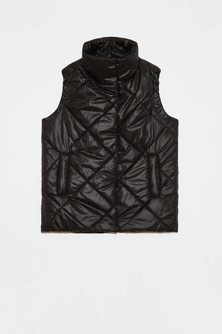 Long Puffer Quilted Vest