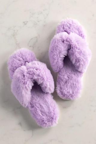 Fuzzy Cushy Thong Slippers