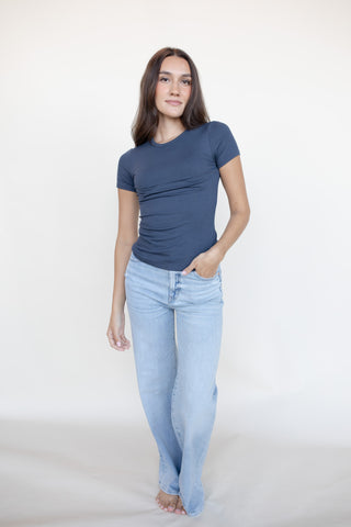 Made In US Rib Short Sleeve