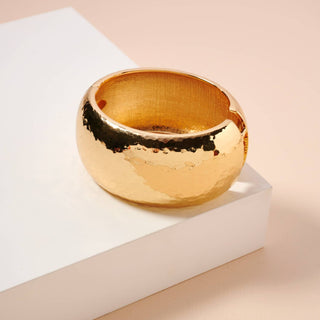 Hammered Alloy Cuff Bracelet