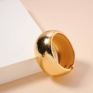 Hammered Alloy Cuff Bracelet