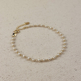 18k Gold Filled Pearl Bracelet