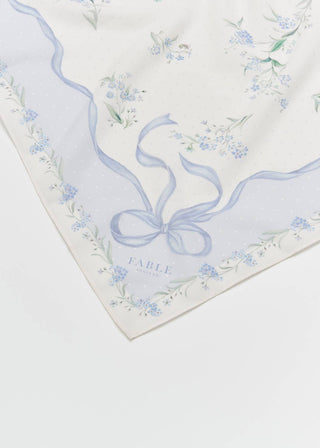 Bow & Floral Square Scarf