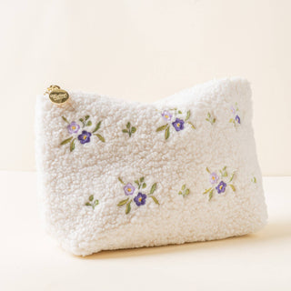Youth Teddy Floral Pouch