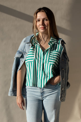 Boxy Striped Heritage Top