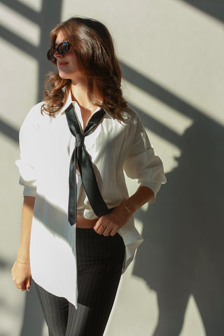 Pinstripe Slim Leg Capri