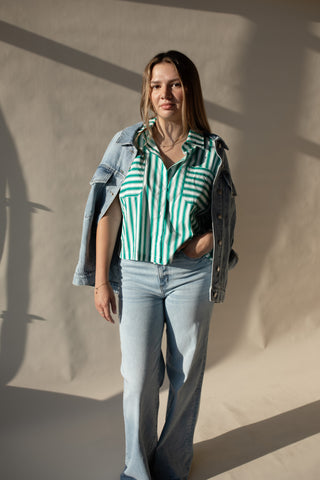 Boxy Striped Heritage Top
