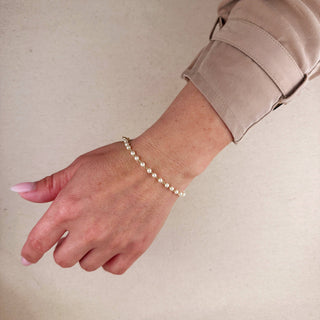 18k Gold Filled Pearl Bracelet