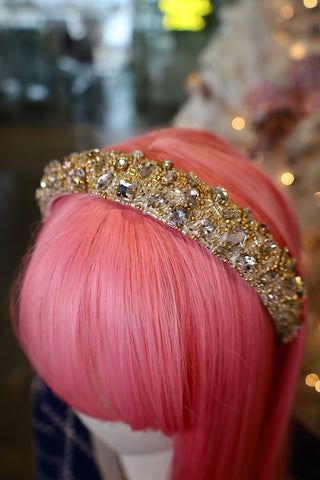 Hand Beaded Crystal Headband