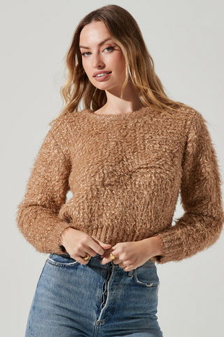 Shimmery Gold Fuzzy Sweater