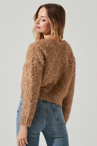 Shimmery Gold Fuzzy Sweater