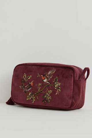 Hand Embroidered Velvet Pouch