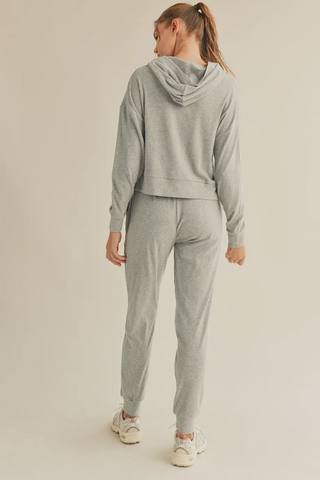 Soft Brushed Ribbed Hoodie