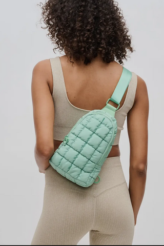 Quilted Puffer Sling Bag