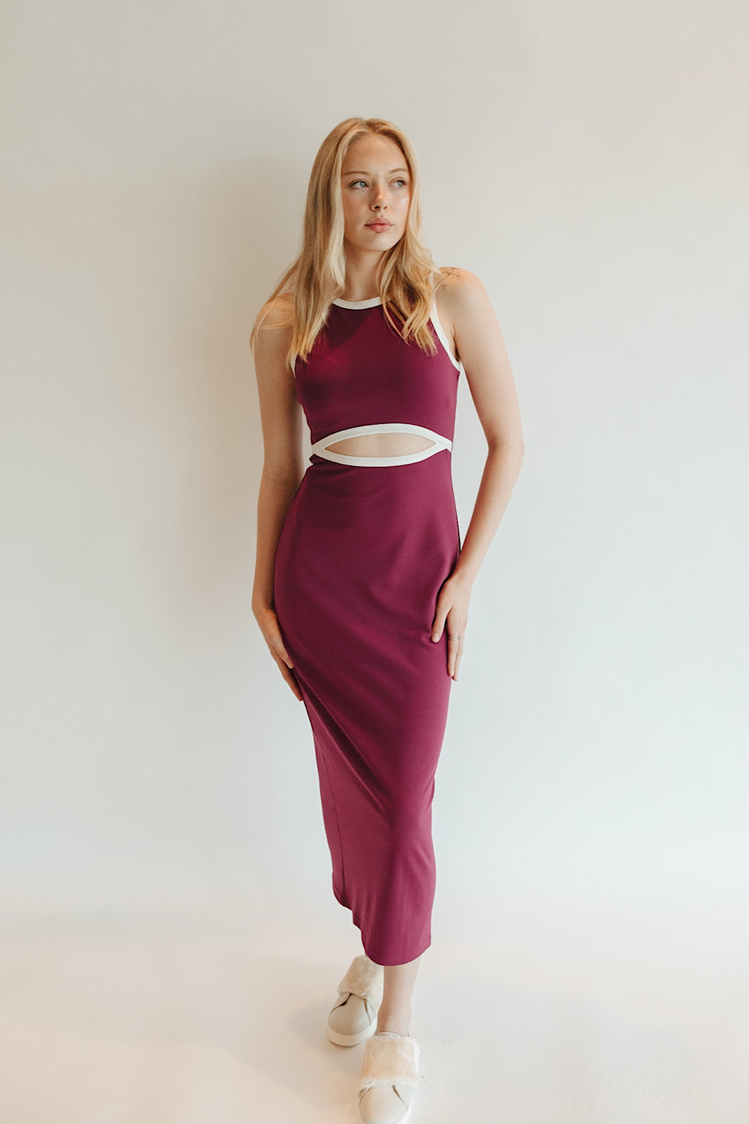 sporty cocktail dress Side Stripe Sporty Tank Dress