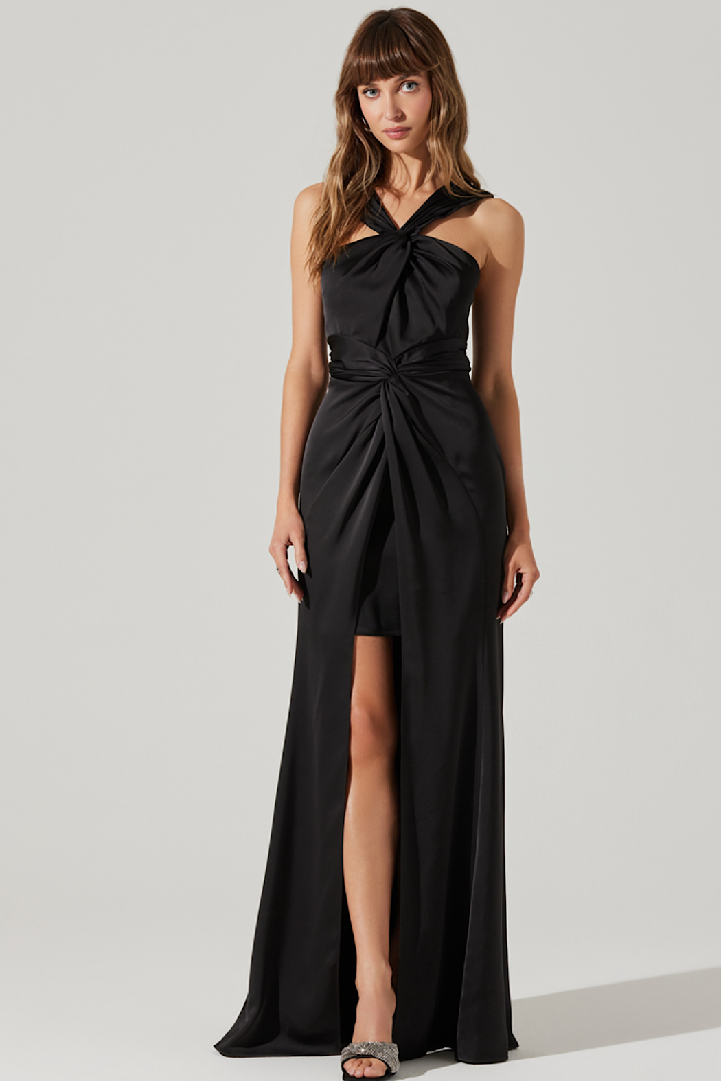 halter twist dress Halter Twist Maxi Dress – OMONI BOUTIQUE