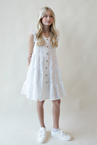 Youth Tiered Textured Dress