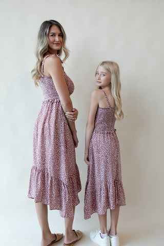 Youth Smocked Ruffle Midi Dress
