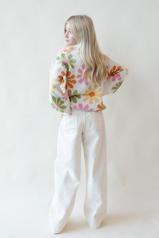 Youth Retro Daisy Light Knit