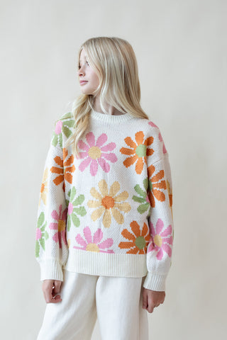 Youth Retro Daisy Light Knit