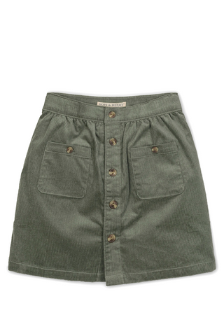 Youth Corduroy Button Skirt