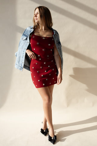 Embellished Pearl Square Tank