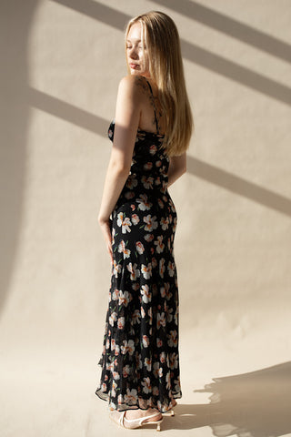 Sweetheart Ruffle Floral Dress