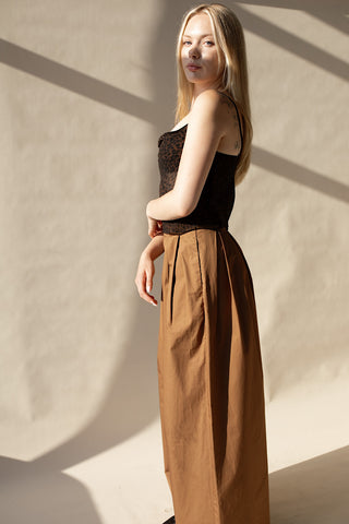 Wide Leg Cotton Trouser