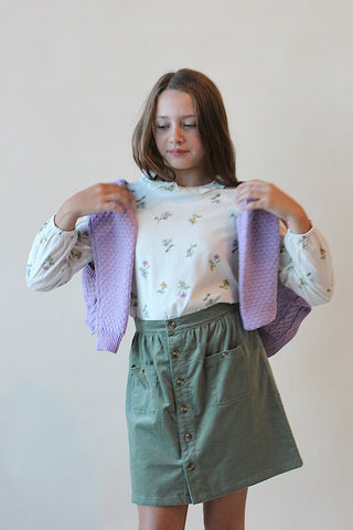Youth Lavender Textured Cardigan