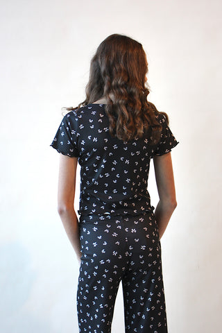 Youth Bow PJ Flare Bottoms