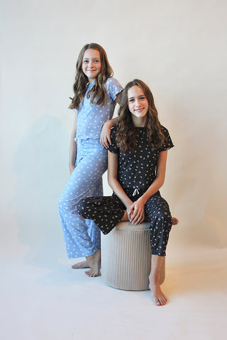 Youth Bow PJ Flare Bottoms