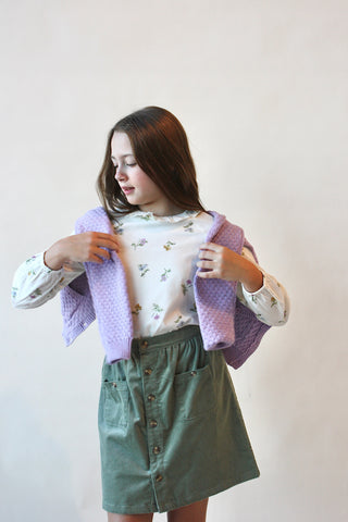 Youth Lavender Textured Cardigan