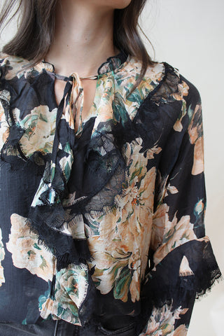 Floral & Lace Intricate Blouse