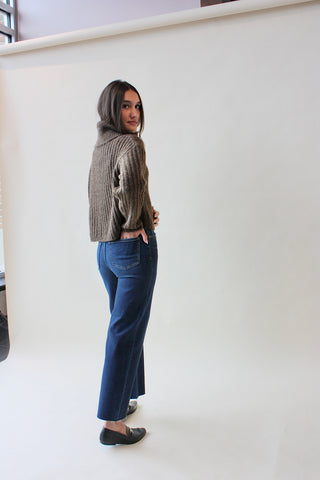 Indigo Wide Ankle Jean