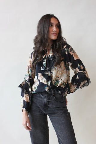 Floral & Lace Intricate Blouse