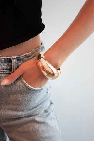 Uneven 18K Cuff Bracelet