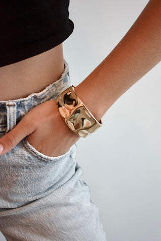 Irregular Wide Cuff Bracelet