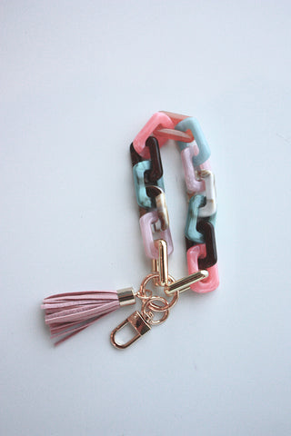 Youth Two-Tone Rectangle Keychain