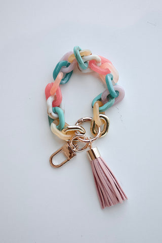 Youth Two Tone Oval Keychain