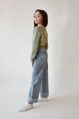 Youth 90's Cropped Cuff Jeans