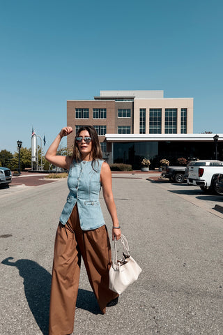 Wide Leg Cotton Trouser