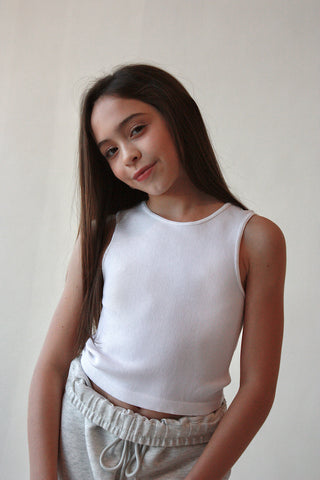 Youth High Neck Tank Top