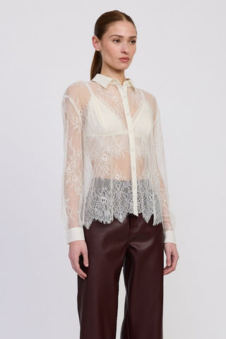 Eyelash Lace & Bralette Blouse