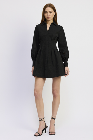 Laser-Cut Floral Sleeve LBD