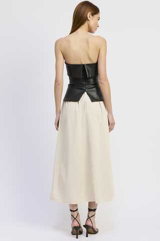 Vegan Leather Corset Dress