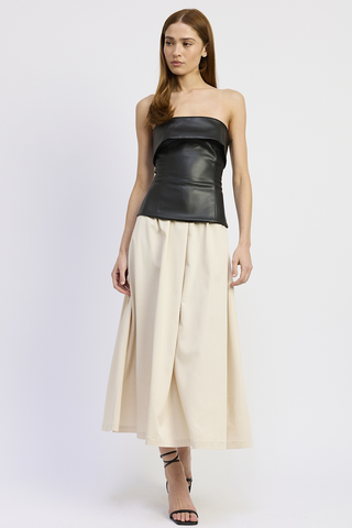 Vegan Leather Corset Dress