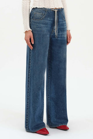 Wide Leg Drawstring Jean