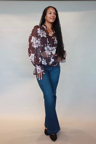 Mid-Rise Flare Long Jean