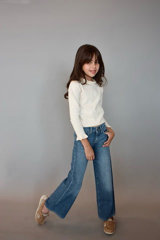 Youth Wide Leg Low Rise Jean