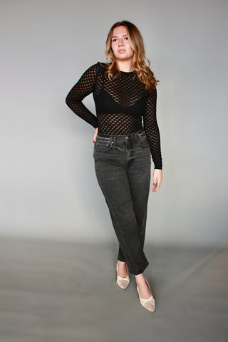 Diamond Textured Fitted Top